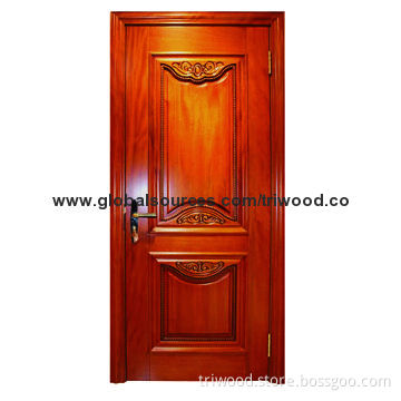 Interior Solid Wood Door with 100% solid hardwood and Environment-friendly Varnish